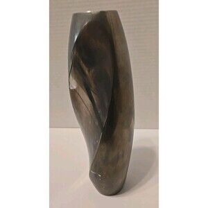 Nambe Studios Fred Bould Twist Vase, 10.5" Tall vtg Silver Metal Reflective 6234